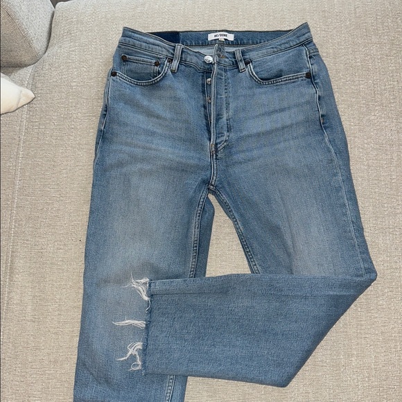 Re/Done 70s High Rise Comfort Stretch Stove Pipe - Picture 8 of 9